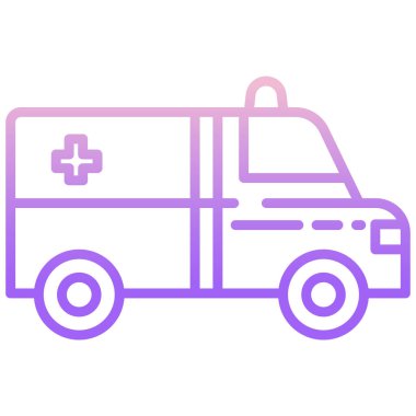 Basit vektör simgesi, Ambulans illüstrasyonu