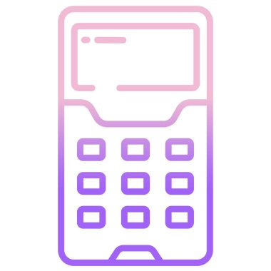 Hesap makinesi. Web simgesi basit illüstrasyon 