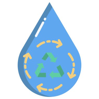 Bir damla suyun vektör illüstrasyonu