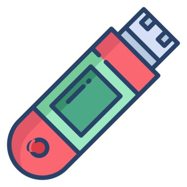 USB aygıt basit simgesi, vektör illüstrasyonu