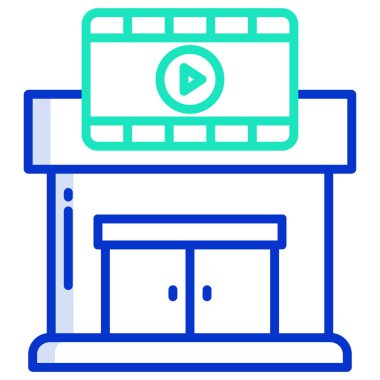 Bina. Web simgesi basit illüstrasyon