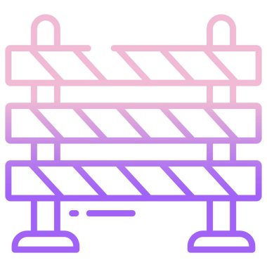 Bariyer. Web simgesi basit illüstrasyon