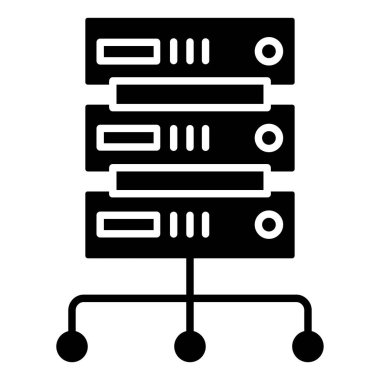 Basit vektör simgesi, Büyük Veri sunucusunun çizimi