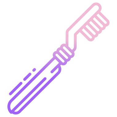 Diş fırçası basit simgesi, vektör illüstrasyonu