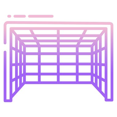 Beyaz arkaplanda basit vektör futbol hedef simgesi