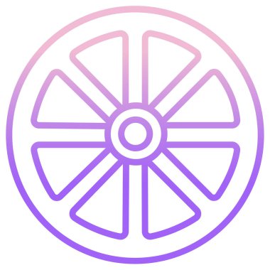 Wagon tekeri web simgesi basit vektör illüstrasyonu