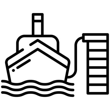 Gemi. Web simgesi basit tasarım