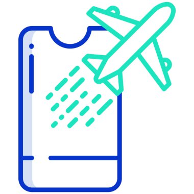 Bilet basit simgesi, vektör çizim