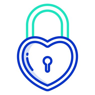 asma kilit simgesi, vektör çizimi