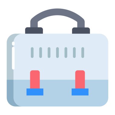 Beyaz arkaplanda basit bir vektör Suitcase simgesi