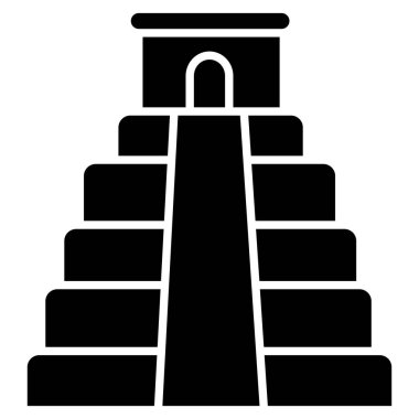 Piramit. Web simgesi basit illüstrasyon 