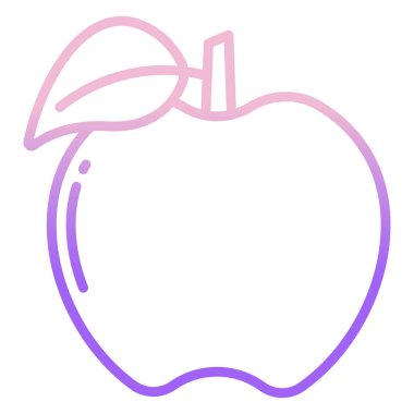 Elma. Web simgesi basit illüstrasyon