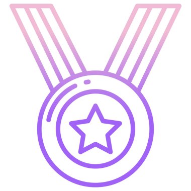 Basit vektör simgesi, madalya illüstrasyonu