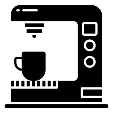 Kahve makinesi ikonu. özet vektör illüstrasyonu.