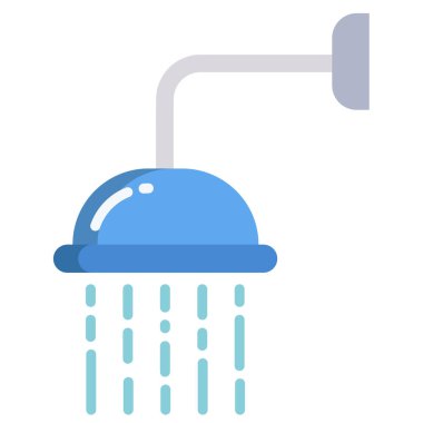  Duş web simgesi, vektör çizim 