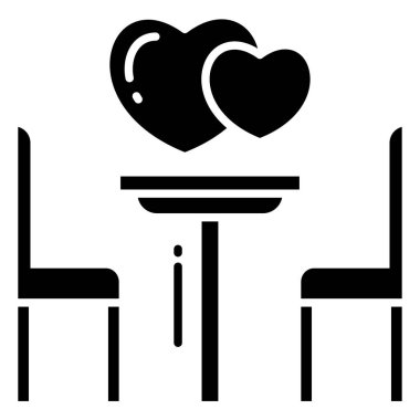 Yemek Masası simge vektör çizim