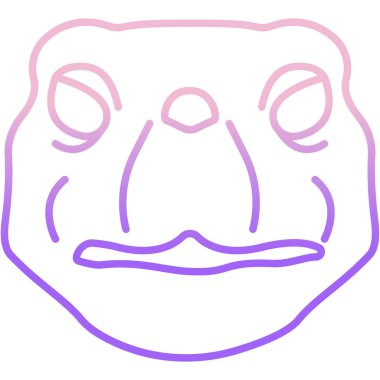 Kaplumbağa simgesi, vektör illüstrasyonu