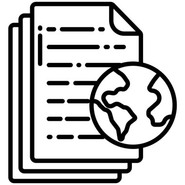 belge web simgesi, vektör illüstrasyonu   