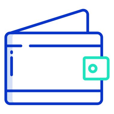 cüzdan web simgesi, vektör illüstrasyonu 