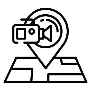 Moda tasarım konseptinde video kamera simgesi