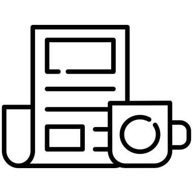 Kahve. Web simgesi basit illüstrasyon