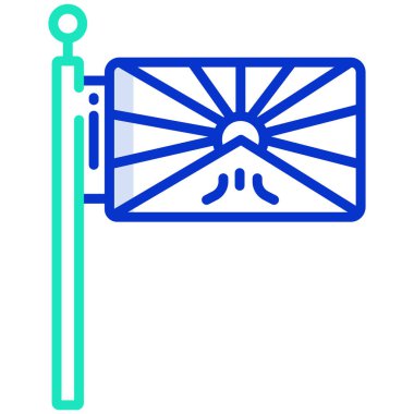 Tibet bayrağı, web simgesi basit tasarım