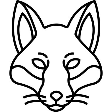 Tilki. Web simgesi basit illüstrasyon