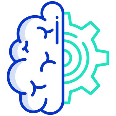 Beyin. Web simgesi basit illüstrasyon