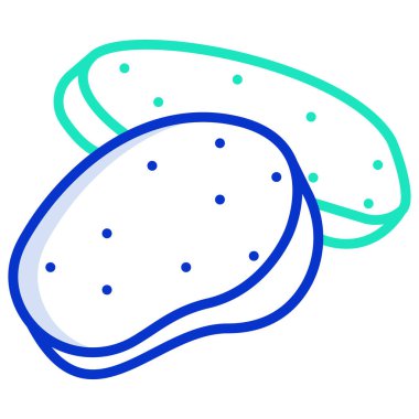 Sarımsak ikonu modayı ve logo, web, uygulama, UI için modern yer tutucu sembolü.