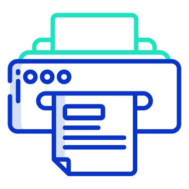 Yazıcı. Web simgesi basit illüstrasyon