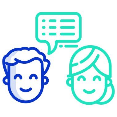 Sohbet kabarcığı vektör illüstrasyonu