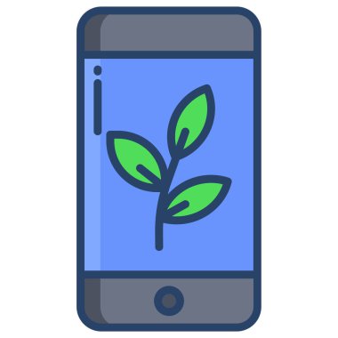 Bitki. Web simgesi basit illüstrasyon