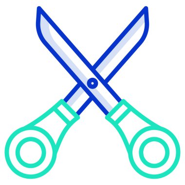 Beyaz arkaplanda basit vektör makas simgesi