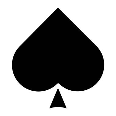 Basit vektör simgesi, maça illüstrasyonu