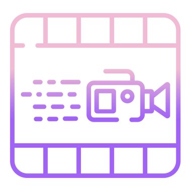 video kamera ikonu vektör illüstrasyonu