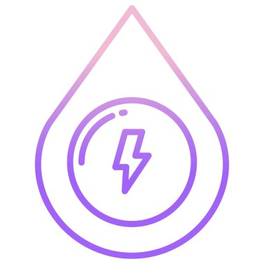 Su Enerjisi simgesi vektör illüstrasyonu