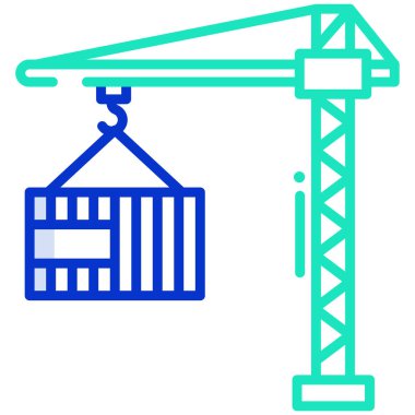 Vinç. Web simgesi basit illüstrasyon