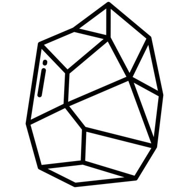 Kaya simgesinin vektör illüstrasyonu