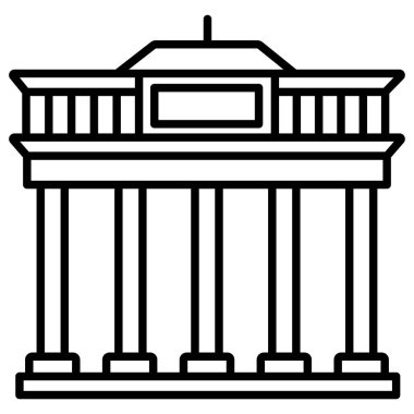 Bina. Web simgesi basit illüstrasyon