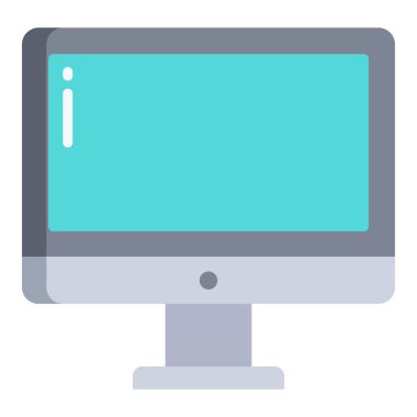 Bilgisayar monitörü. Basit vektör illüstrasyonu