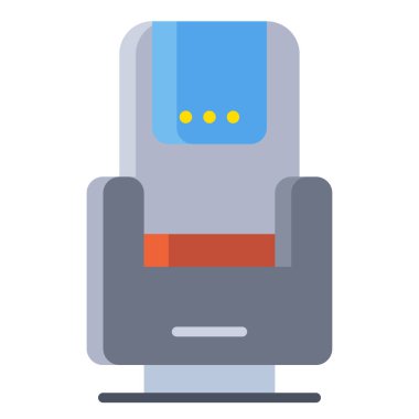 Beyaz arkaplanda basit vektör koltuğu simgesi