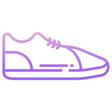 Beyaz arkaplanda basit vektör Sneaker simgesi