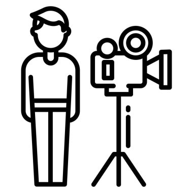 Web simgesi adam vektör illüstrasyonu 