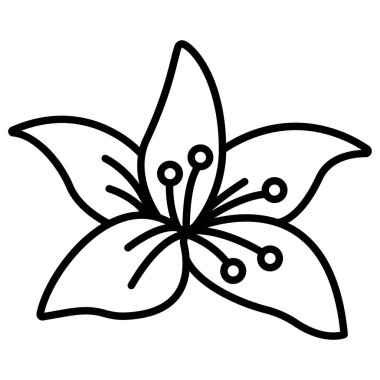 Lilly çiçek ikonu vektör illüstrasyonu  