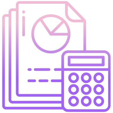 iş ve finans düz vektör simgesi