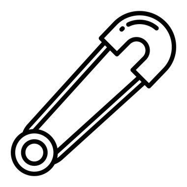 Basit vektör simgesi, çengelli iğne çizimi