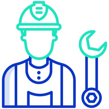 Mühendis. Web simgesi basit illüstrasyon