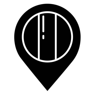 konum web simgesi, vektör illüstrasyonu 