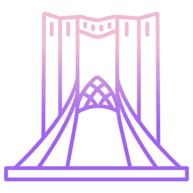 Basit vektör simgesi, Azadi Kulesi illüstrasyonu