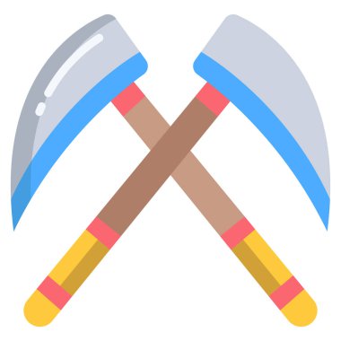 Beyaz arkaplan üzerindeki basit Scythe simgesi